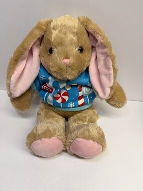 Build-A-Bear Workshop‎ Pawlette Bunny Blue Holiday Sweater